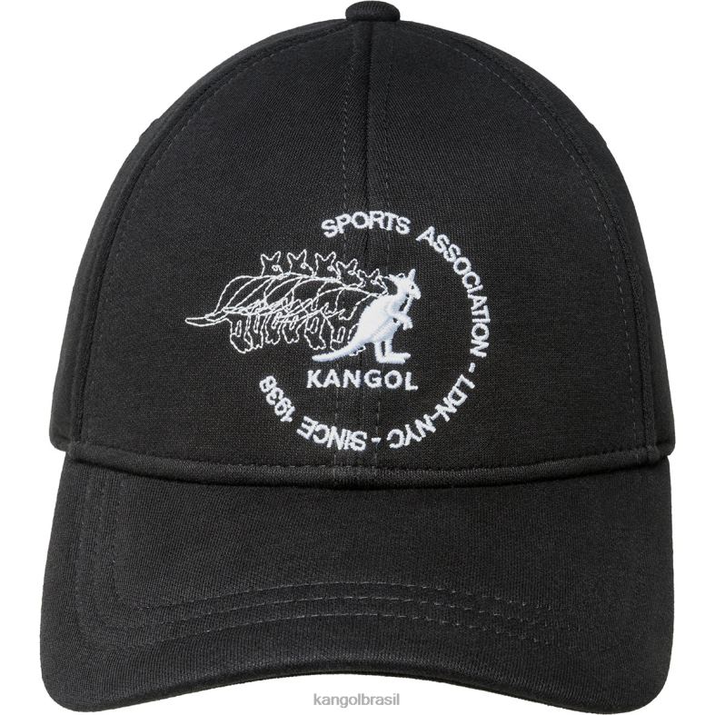 chapelaria | Kangol unissex preto boné de beisebol do clube Z4880369