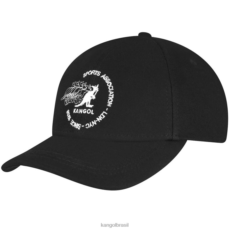 chapelaria | Kangol unissex preto boné de beisebol do clube Z4880369