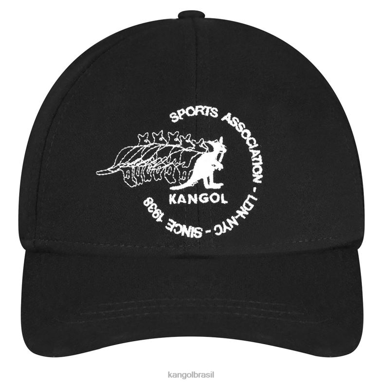 chapelaria | Kangol unissex preto boné de beisebol do clube Z4880369