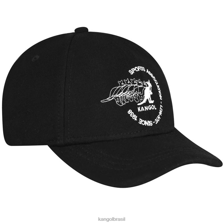 chapelaria | Kangol unissex preto boné de beisebol do clube Z4880369