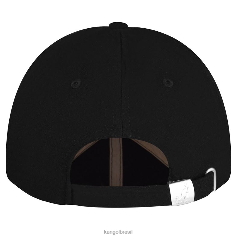 chapelaria | Kangol unissex preto boné de beisebol do clube Z4880369
