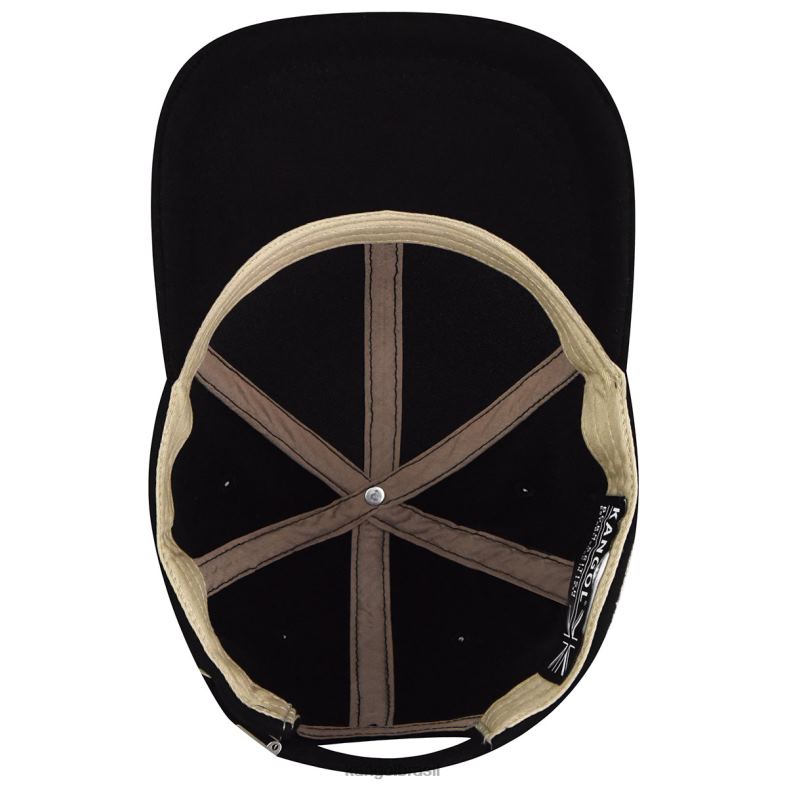 chapelaria | Kangol unissex preto boné de beisebol do clube Z4880369