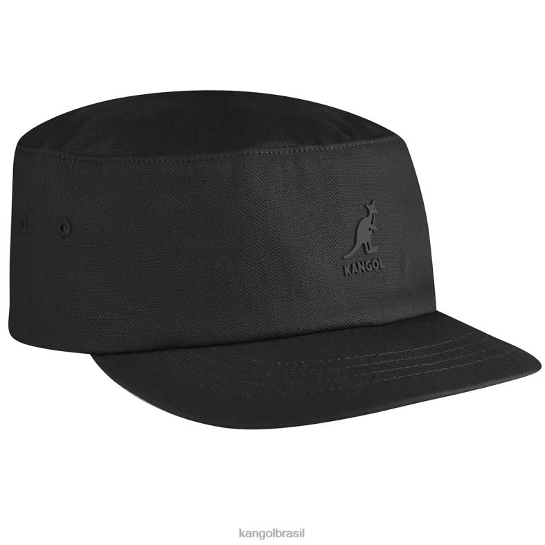 chapelaria | Kangol unissex preto boné do exército de ajuste elástico Z4880253