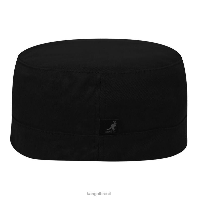 chapelaria | Kangol unissex preto boné do exército de sarja de algodão Z4880259