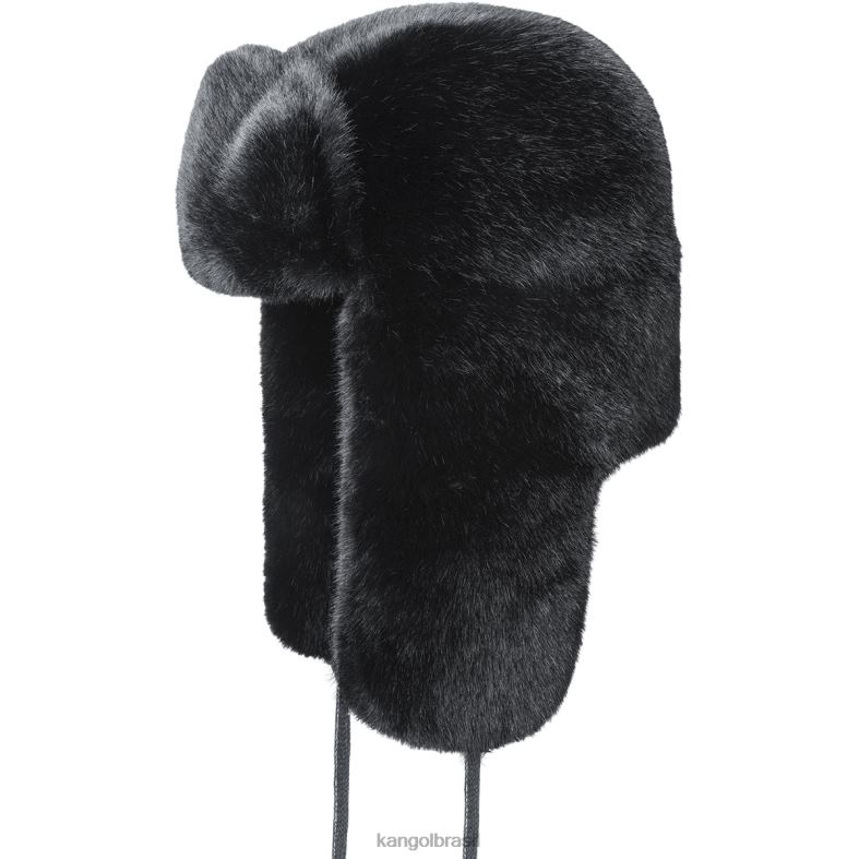 chapelaria | Kangol unissex preto caçador de pele falsa Z4880861