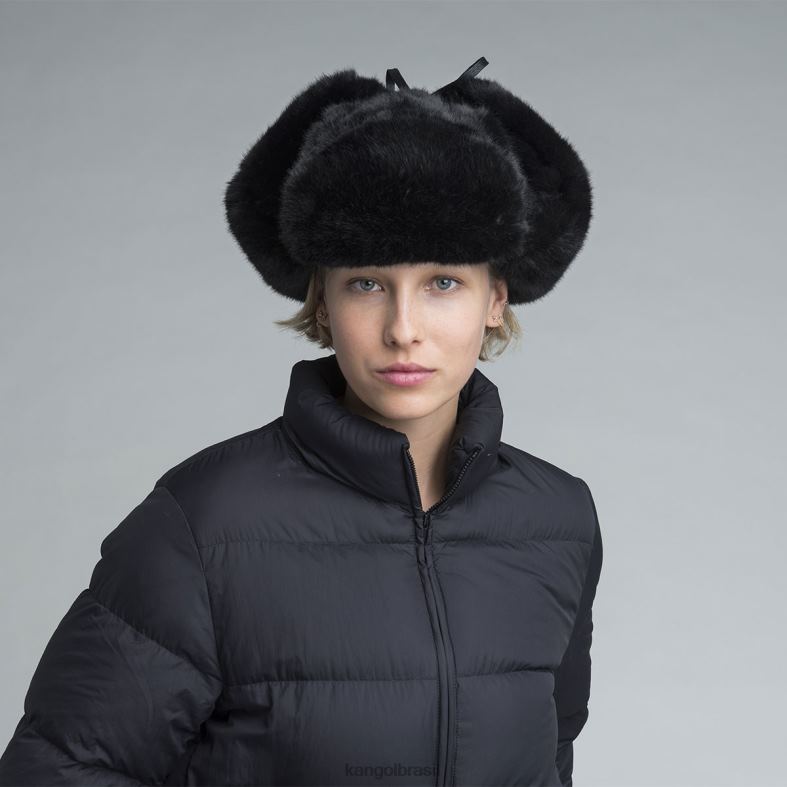 chapelaria | Kangol unissex preto caçador de pele falsa Z4880861