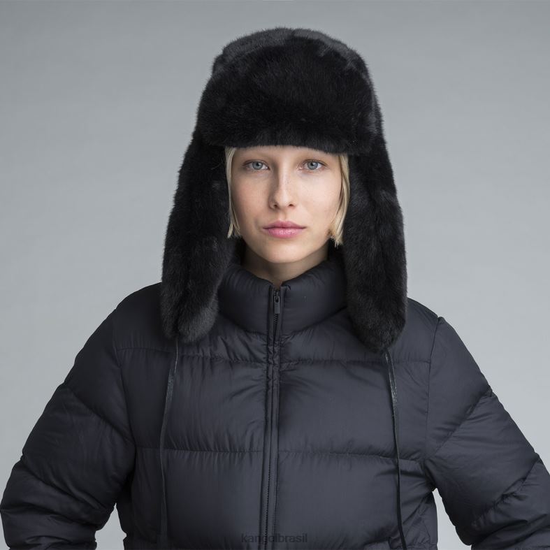 chapelaria | Kangol unissex preto caçador de pele falsa Z4880861
