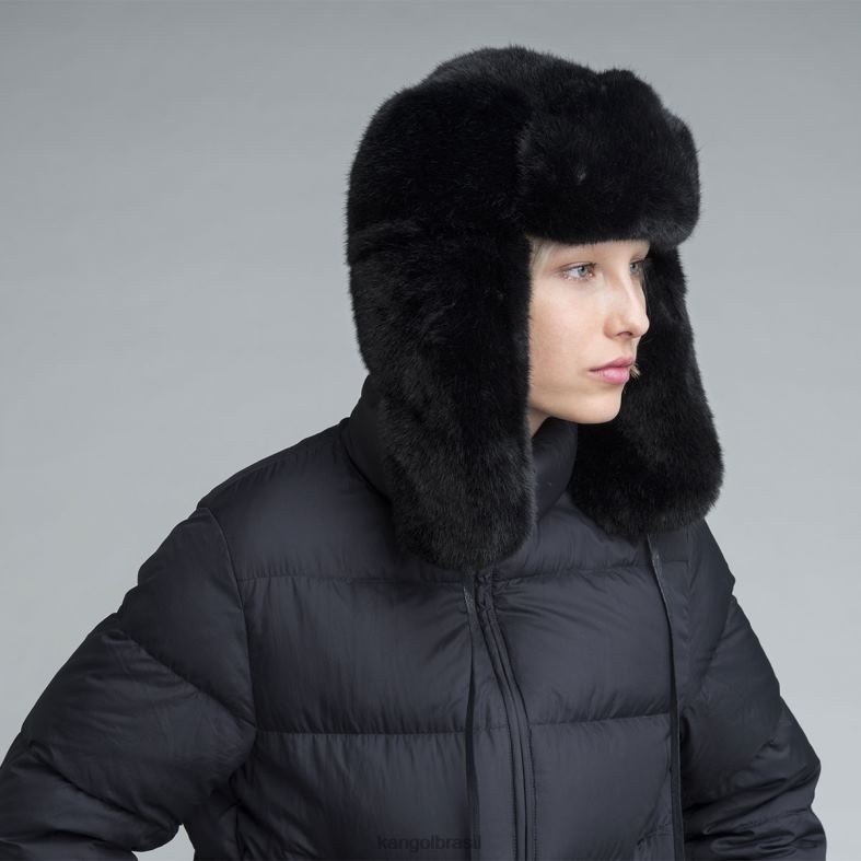 chapelaria | Kangol unissex preto caçador de pele falsa Z4880861