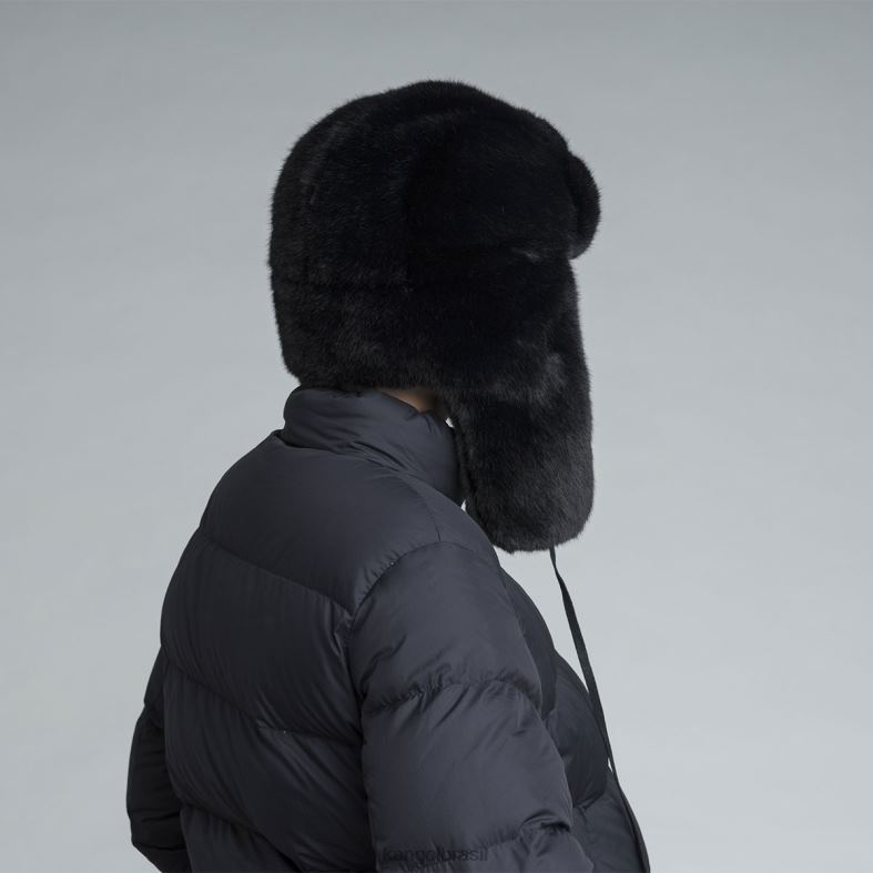 chapelaria | Kangol unissex preto caçador de pele falsa Z4880861
