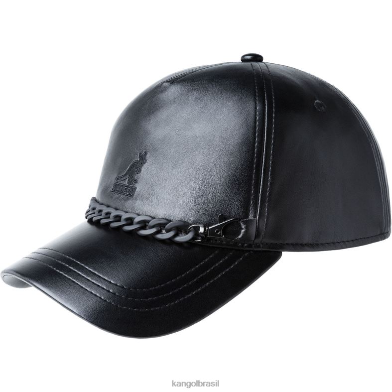 chapelaria | Kangol unissex preto cadeia de beisebol de couro sintético Z4880290