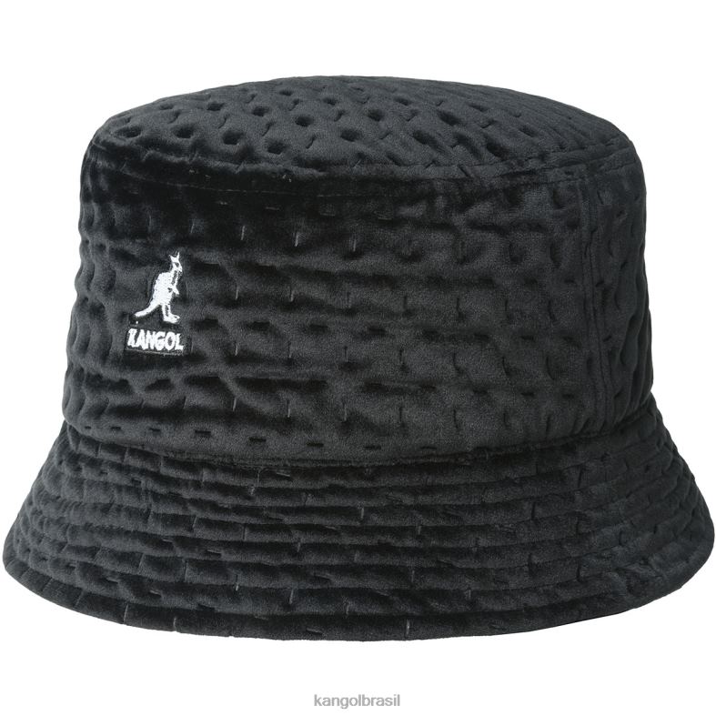chapelaria | Kangol unissex preto caixote acolchoado traço Z4880679