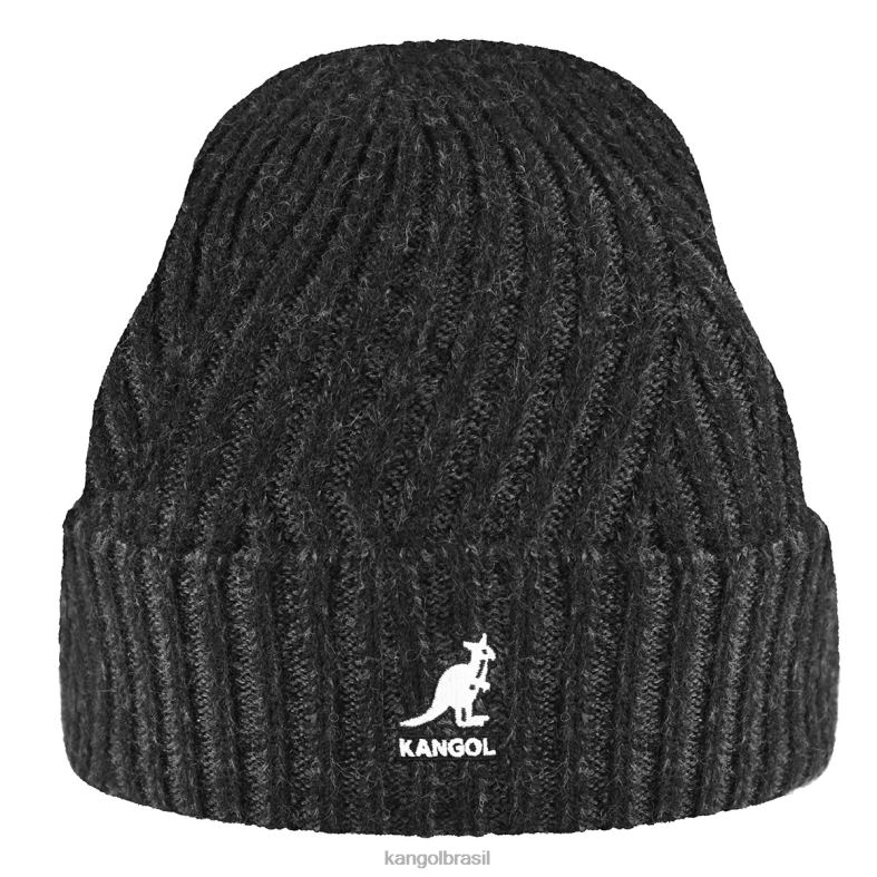 chapelaria | Kangol unissex preto/cinza escuro pull-on de punho de 2 tons Z4880835
