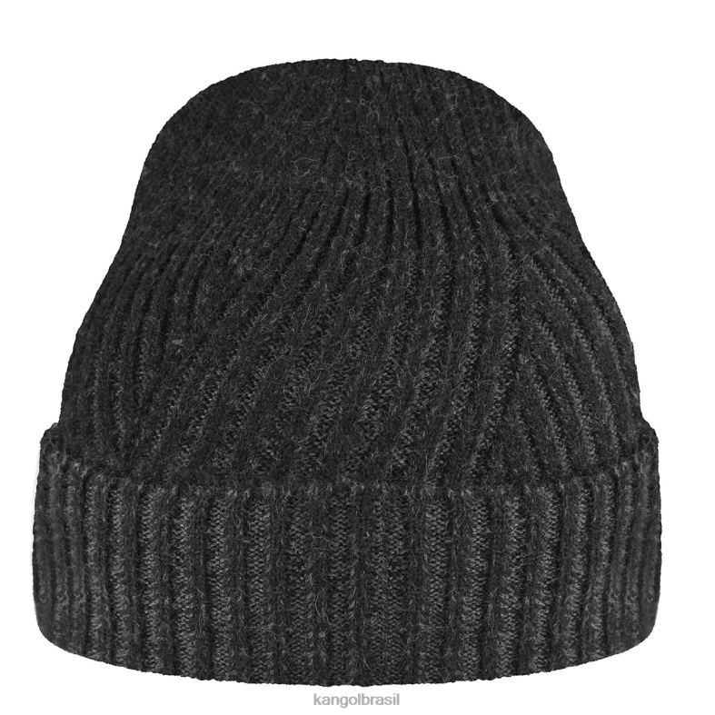 chapelaria | Kangol unissex preto/cinza escuro pull-on de punho de 2 tons Z4880835