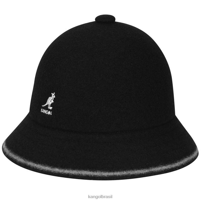 chapelaria | Kangol unissex preto/esbranquiçado listra casual Z4880739