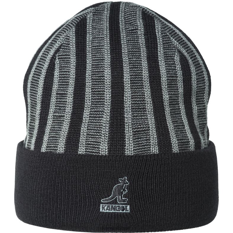 chapelaria | Kangol unissex preto gorro rev listrado Z4880809
