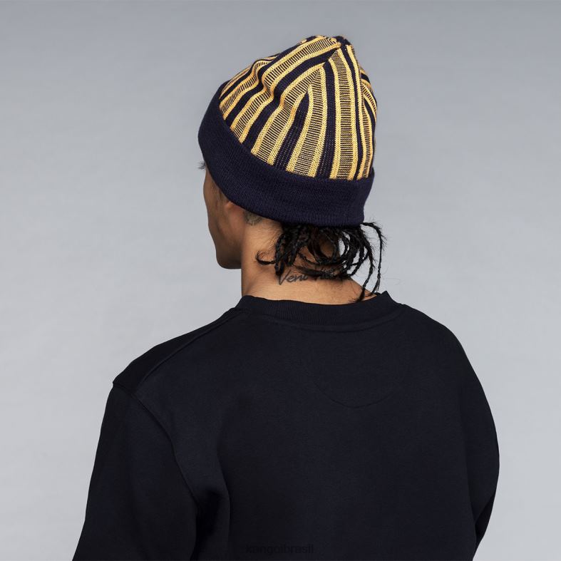 chapelaria | Kangol unissex preto gorro rev listrado Z4880809