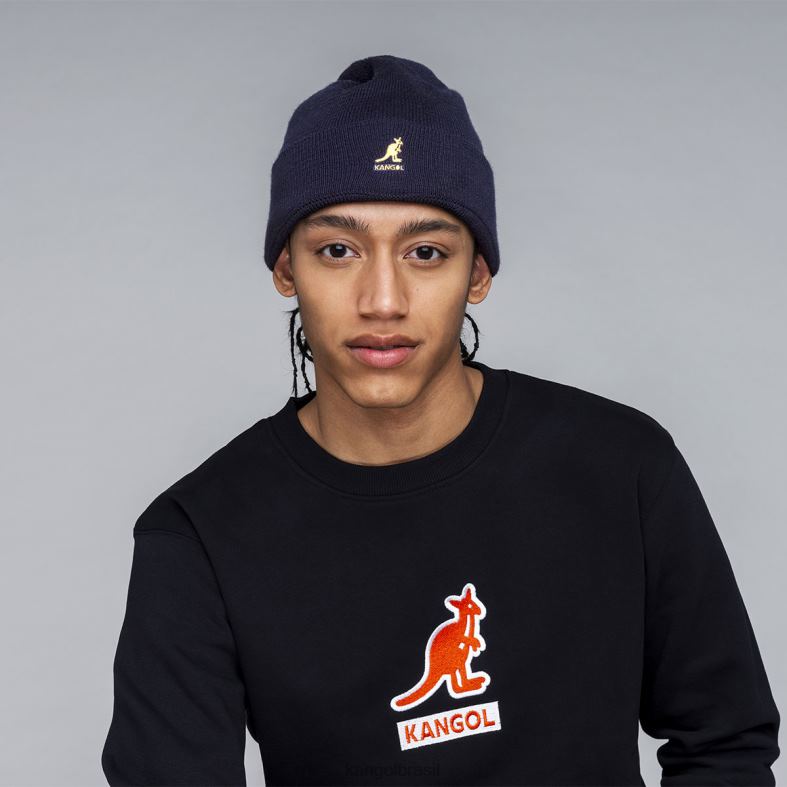 chapelaria | Kangol unissex preto gorro rev listrado Z4880809