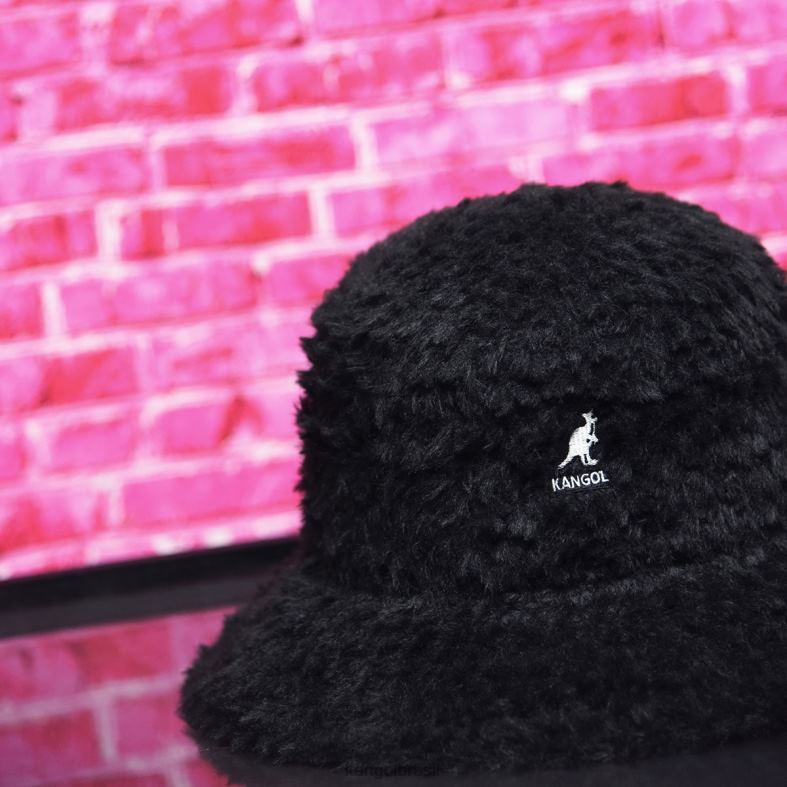 chapelaria | Kangol unissex preto lahinch de trança peluda Z4880549