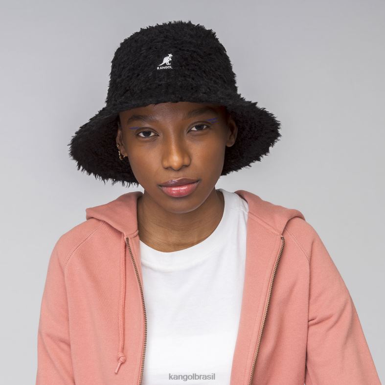 chapelaria | Kangol unissex preto lahinch de trança peluda Z4880549
