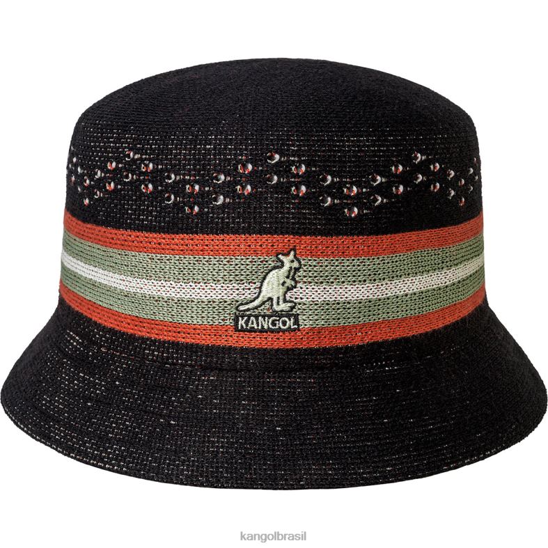 chapelaria | Kangol unissex preto lata de listras lisas Z4880569