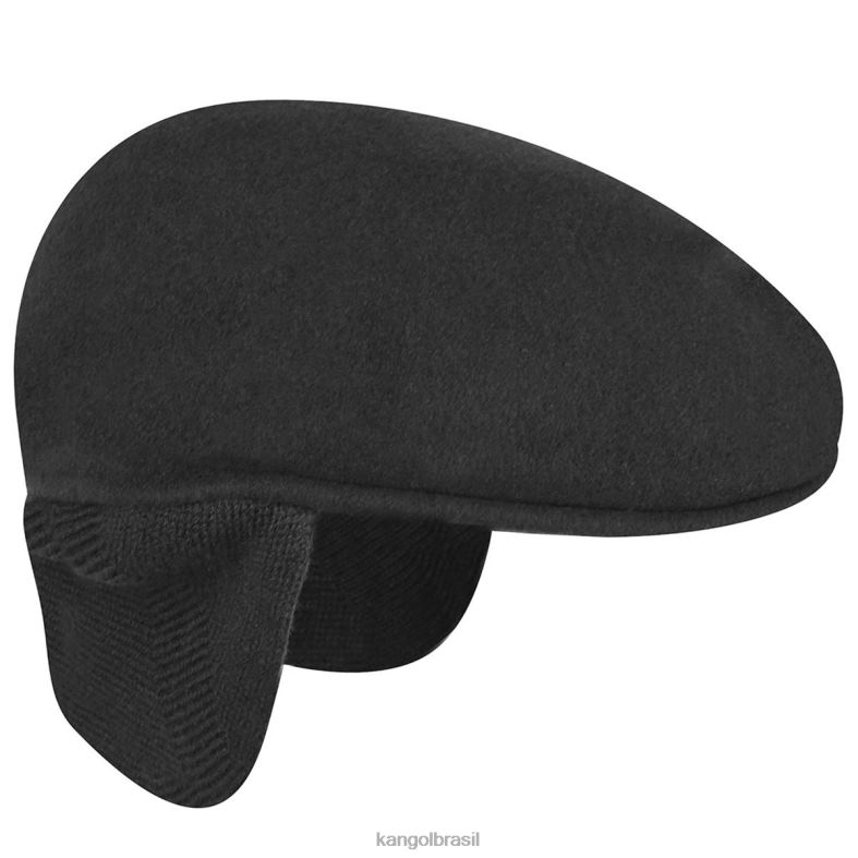 chapelaria | Kangol unissex preto protetor de orelha de lã 504 Z4880148