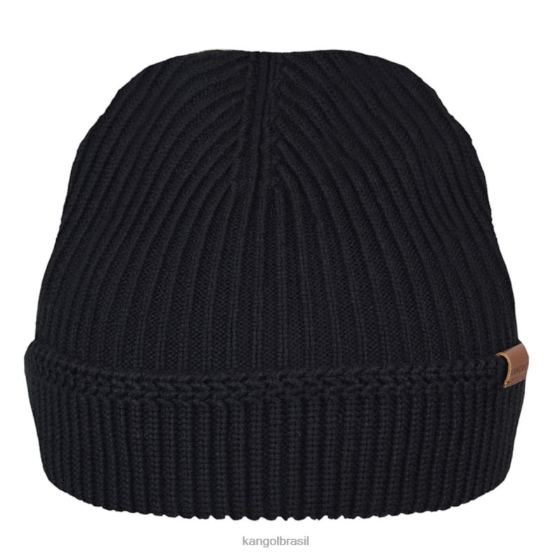 chapelaria | Kangol unissex preto puxão de punho totalmente formado pelo esquadrão Z4880822