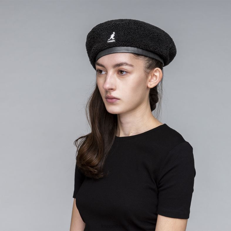 chapelaria | Kangol unissex preto/rosa elétrico boina reversível de pelúcia de náilon Z4880423