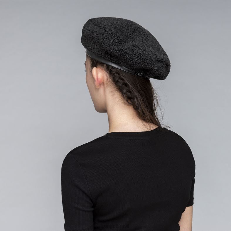 chapelaria | Kangol unissex preto/rosa elétrico boina reversível de pelúcia de náilon Z4880423