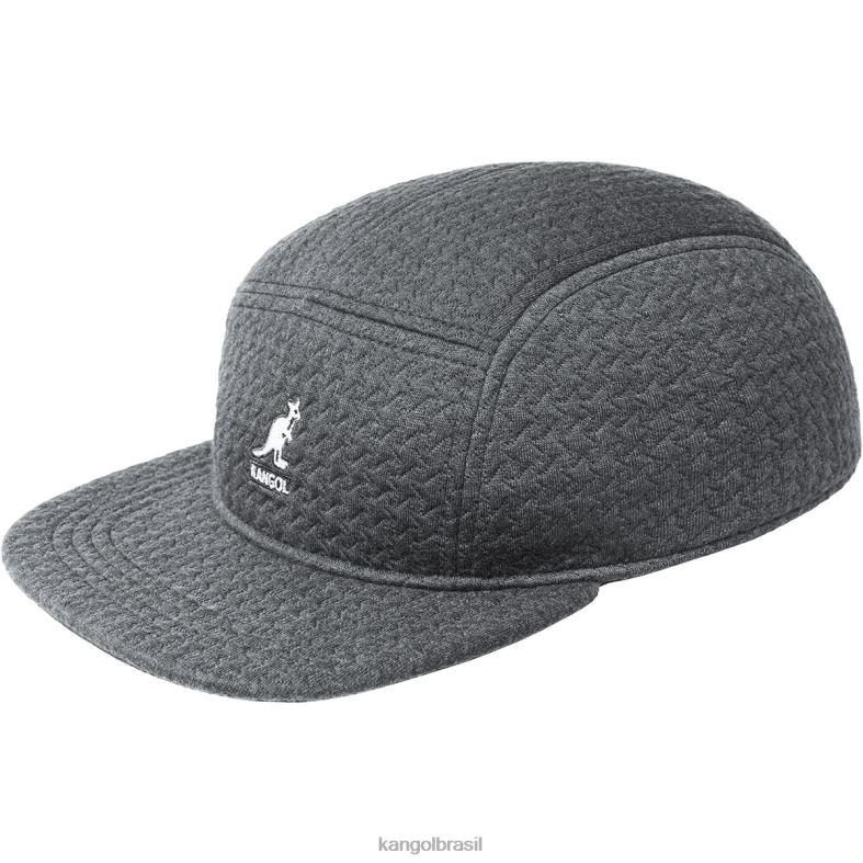 chapelaria | Kangol unissex preto tampa de 5 painéis em relevo Z4880357