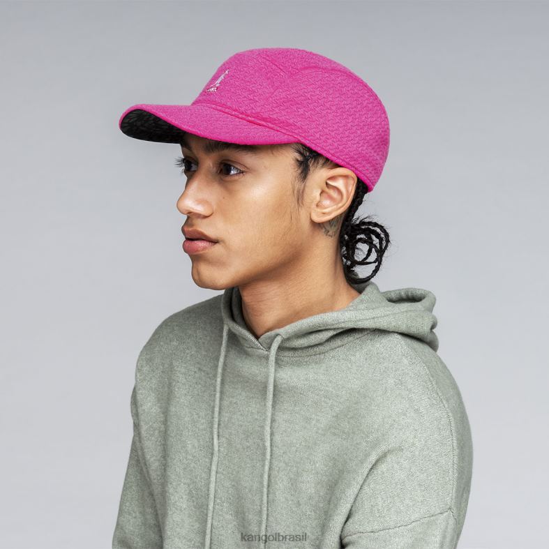 chapelaria | Kangol unissex preto tampa de 5 painéis em relevo Z4880357