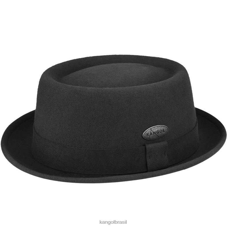 chapelaria | Kangol unissex preto torta de carne de porco lightfelt Z4880795