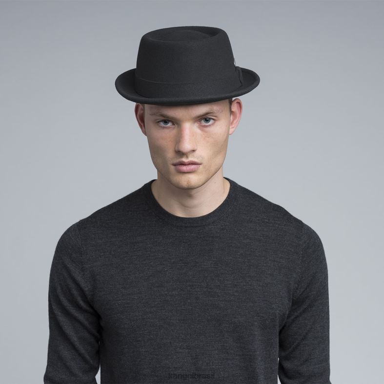 chapelaria | Kangol unissex preto torta de carne de porco lightfelt Z4880795