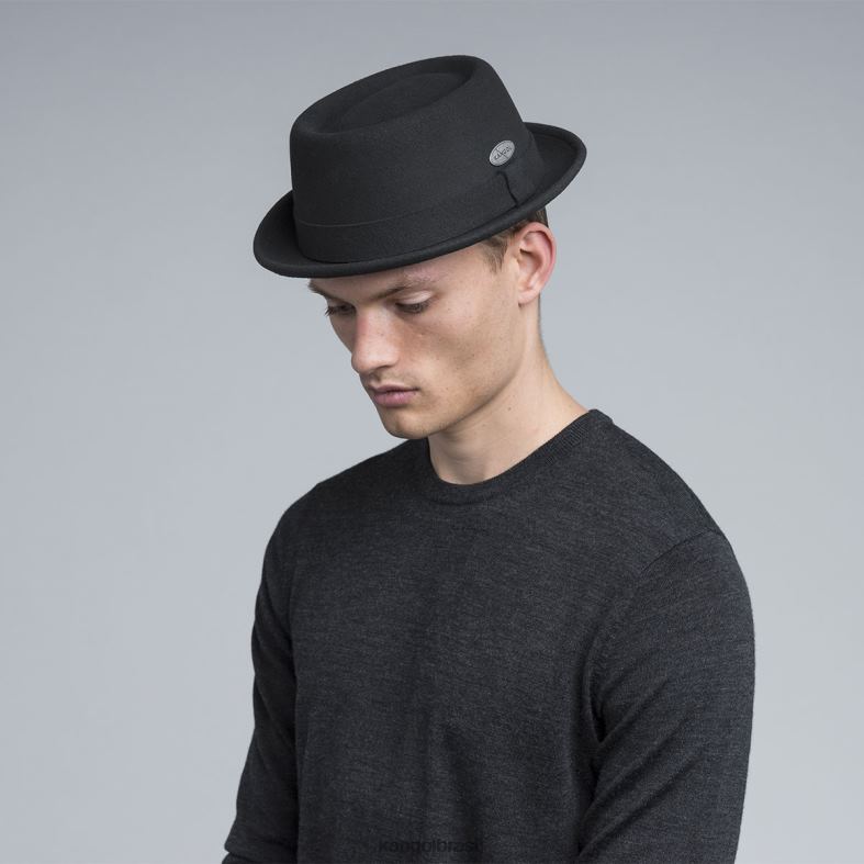 chapelaria | Kangol unissex preto torta de carne de porco lightfelt Z4880795