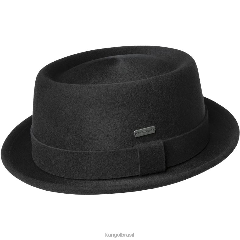 chapelaria | Kangol unissex preto torta de carne de porco polida Z4880801