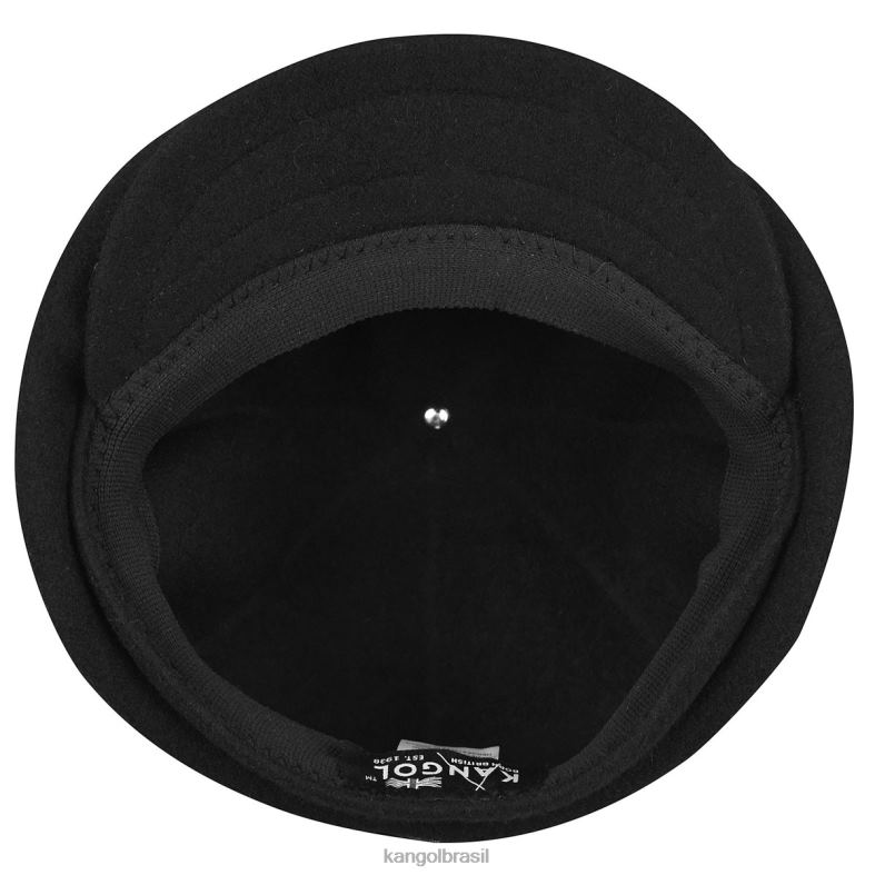 chapelaria | Kangol unissex preto vendedor ambulante de lã Z4880789