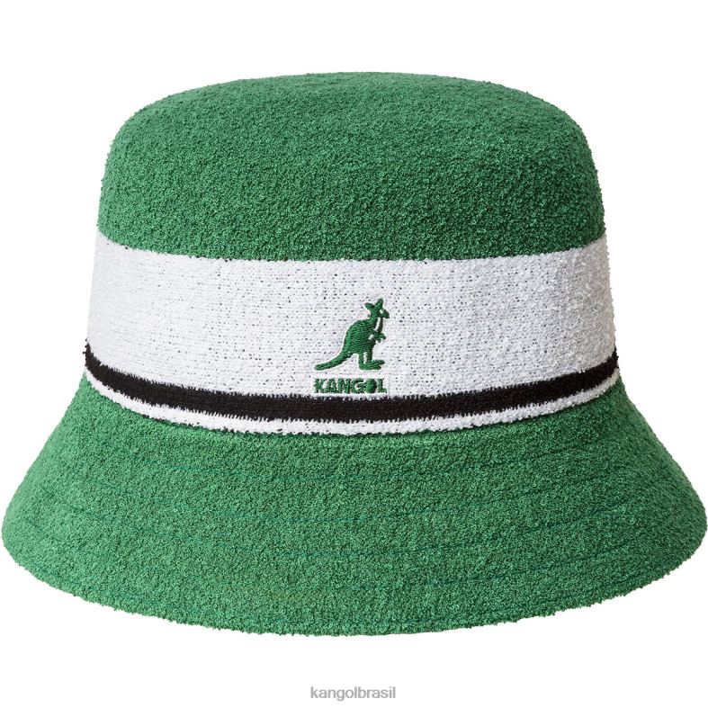 chapelaria | Kangol unissex relva verde balde de listras bermudas Z4880648