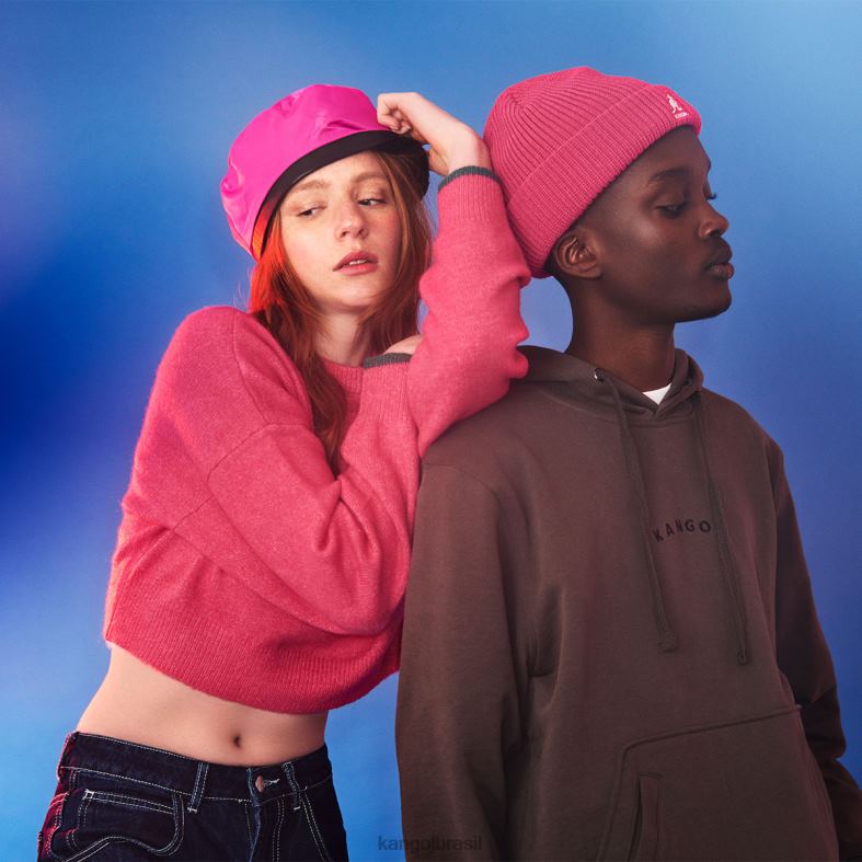 chapelaria | Kangol unissex rosa elétrico cardeal gorro de 2 vias Z4880869