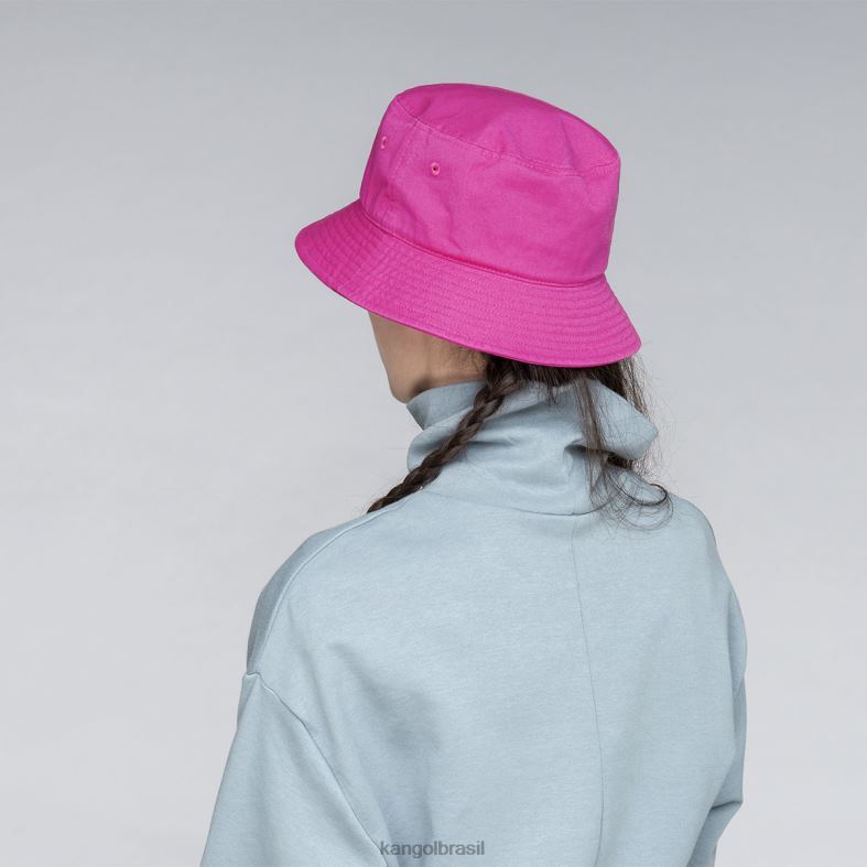 chapelaria | Kangol unissex rosa elétrico chapéu balde lavado Z4880587