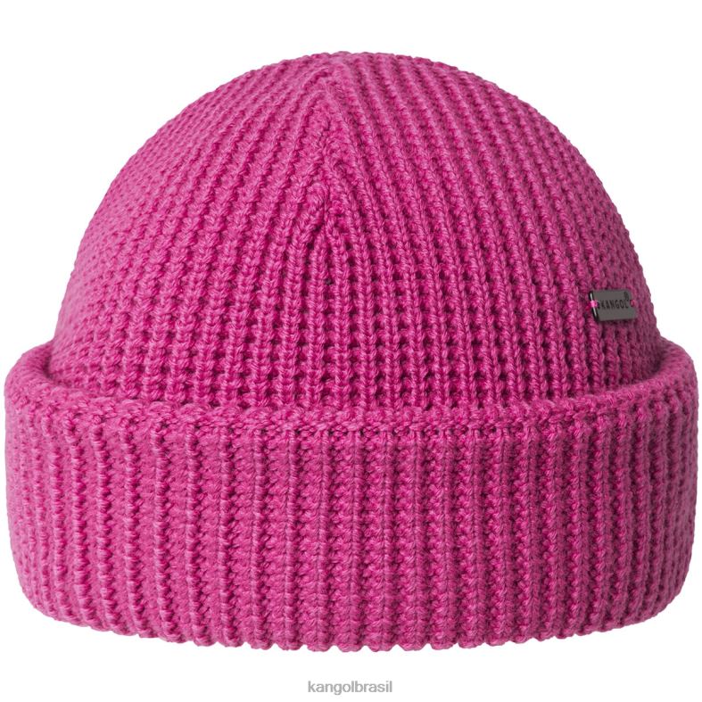 chapelaria | Kangol unissex rosa elétrico gorro de waffle curto Z4880810