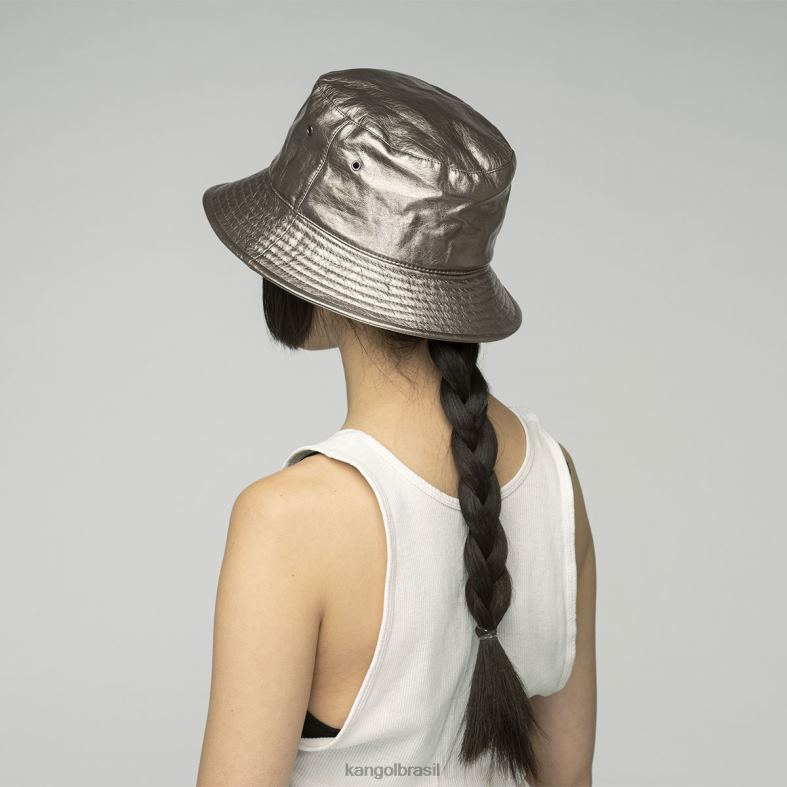 chapelaria | Kangol unissex ruga de bronze balde do futuro com protetores de orelha Z4880688
