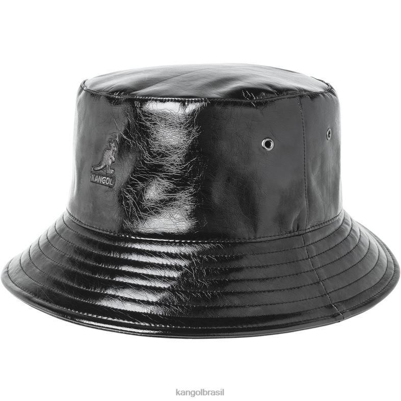 chapelaria | Kangol unissex ruga preta balde do futuro com protetores de orelha Z4880689
