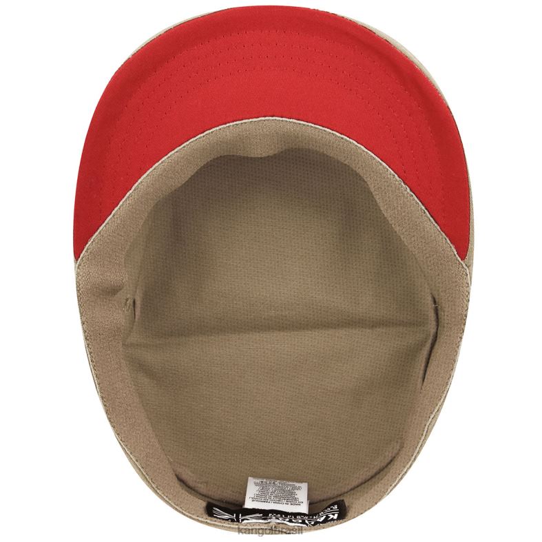 chapelaria | Kangol unissex taupe boné do exército de ajuste elástico Z4880255