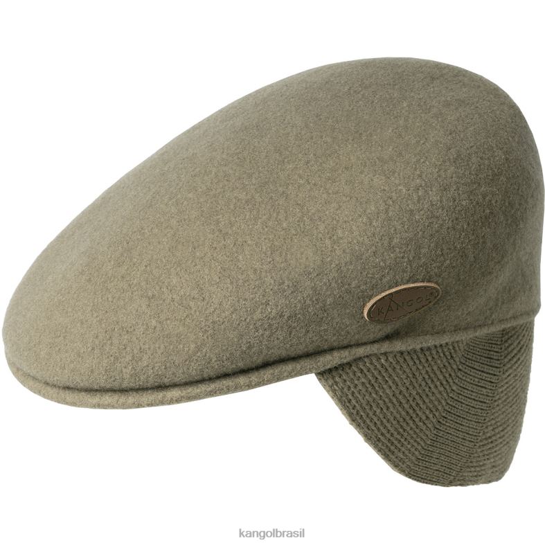 chapelaria | Kangol unissex taupe protetor de orelha de lã 504 Z4880152