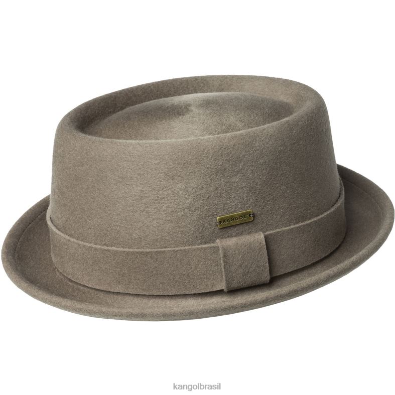 chapelaria | Kangol unissex taupe torta de carne de porco polida Z4880802