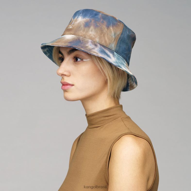 chapelaria | Kangol unissex tom de terra balde de tie dye Z4880525