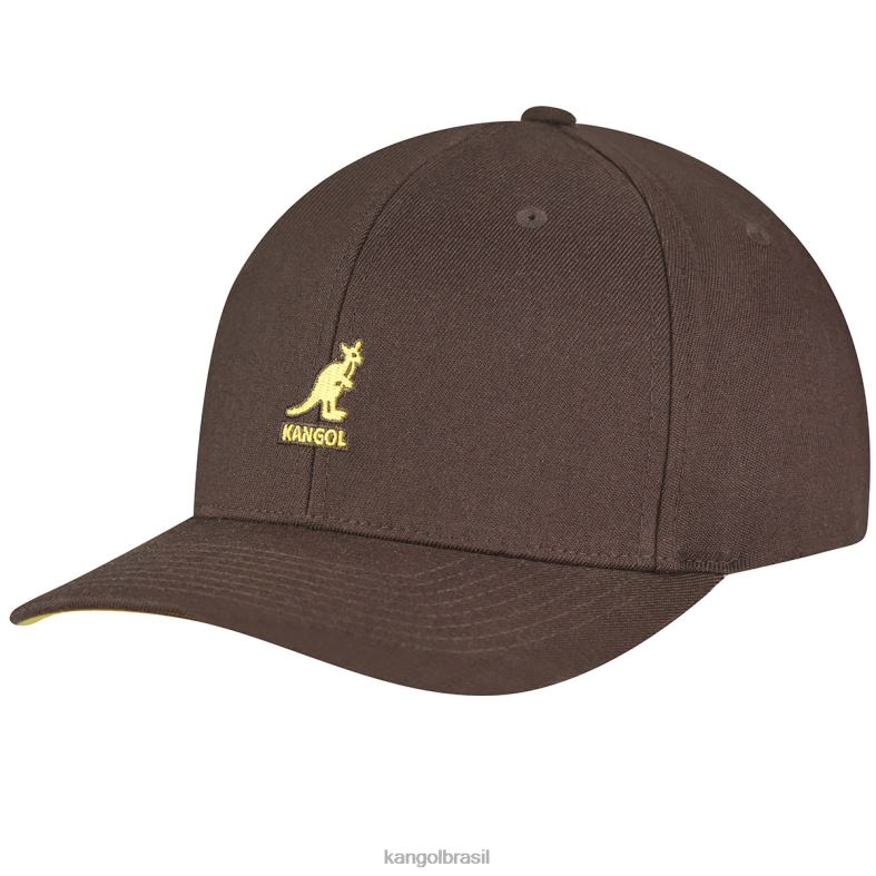 chapelaria | Kangol unissex turfa marrom beisebol flexfit de lã Z4880328
