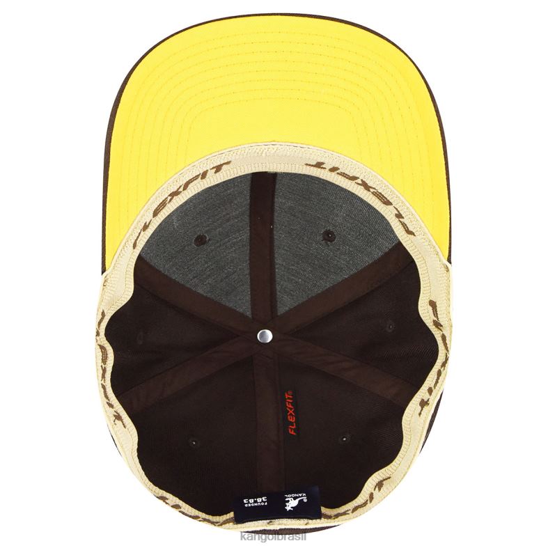 chapelaria | Kangol unissex turfa marrom beisebol flexfit de lã Z4880328
