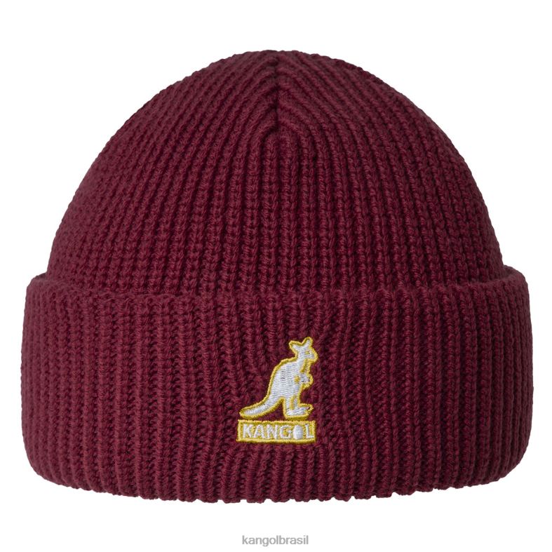 chapelaria | Kangol unissex veludo vermelho cardeal gorro de 2 vias Z4880867