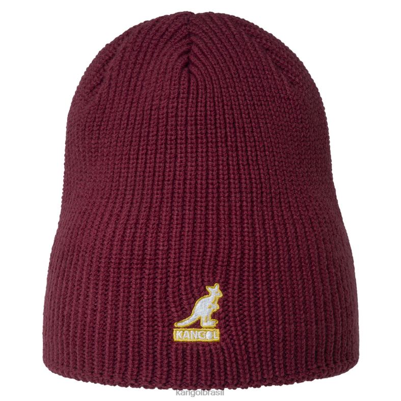 chapelaria | Kangol unissex veludo vermelho cardeal gorro de 2 vias Z4880867