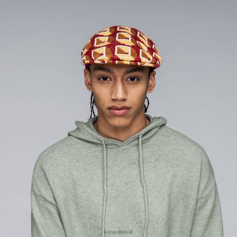 chapelaria | Kangol unissex veludo vermelho placa mãe 504 Z4880110